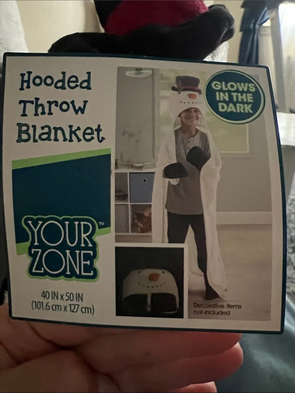 Hooded Snowman Throw NWT